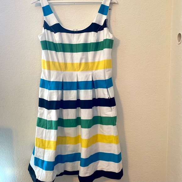 NINE WEST Striped A-Line Tank Dress- Retro Summer - Picture 2 of 13